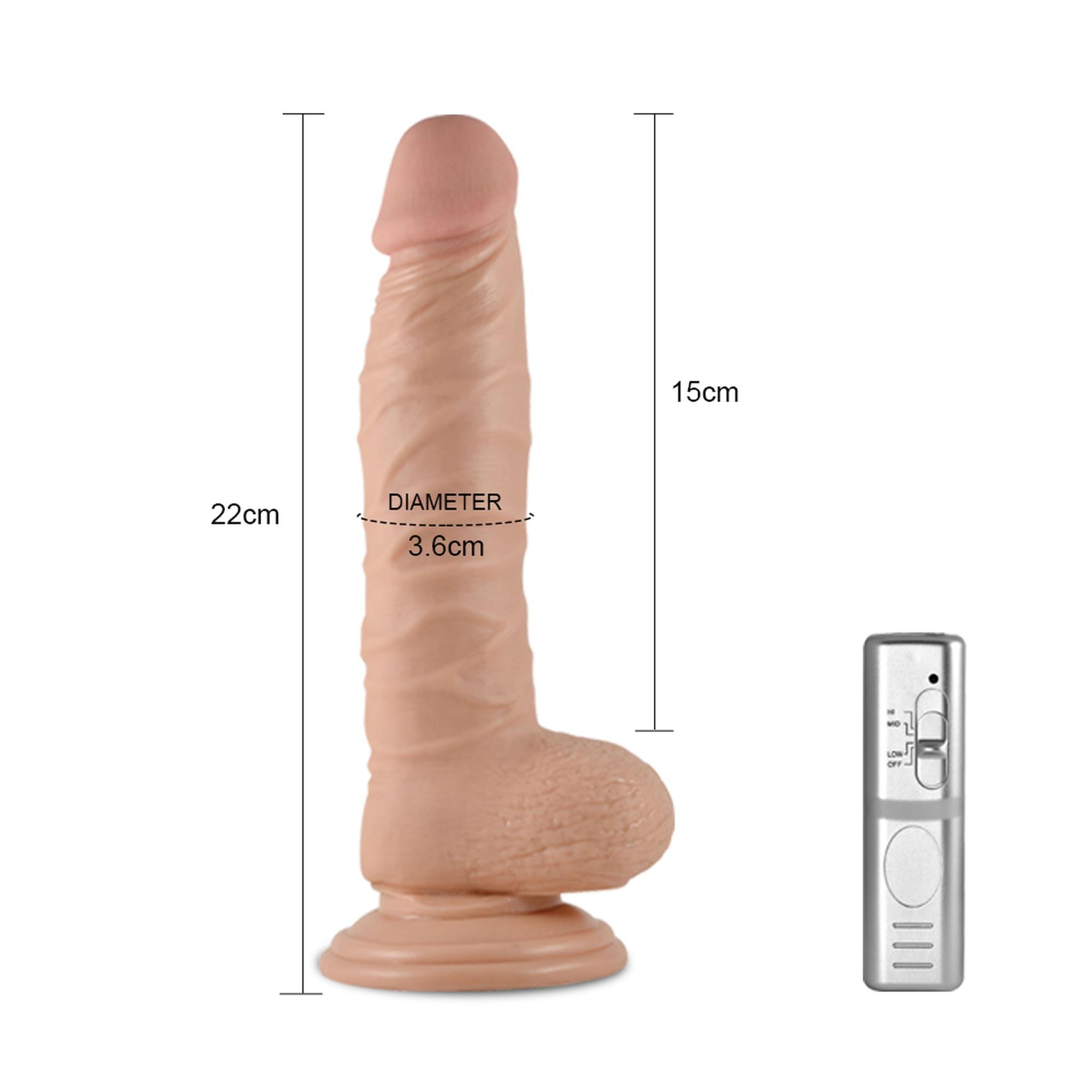 Wibrator 8.5" real extreme vibrating dildo flesh